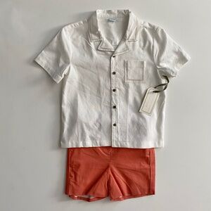 Edgehill Collection x Kristin Ellen Hockman Boys Arlo Camp Shirt Shorts Set 7